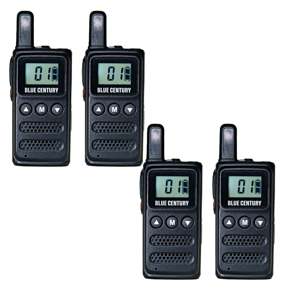 BC-20Chanty後継 4台セット 特定小電力トランシーバー BLUE CENTURY BC-23ChantyPlus ブラック 超小型 最小級サイズ USB-C充電 LEDライト搭載 カラーシール付 インカム 無線機 1年保証 ブルーセンチュリー シャンティプラス 技適マーク取得済み 総務省認可商品 免許不要