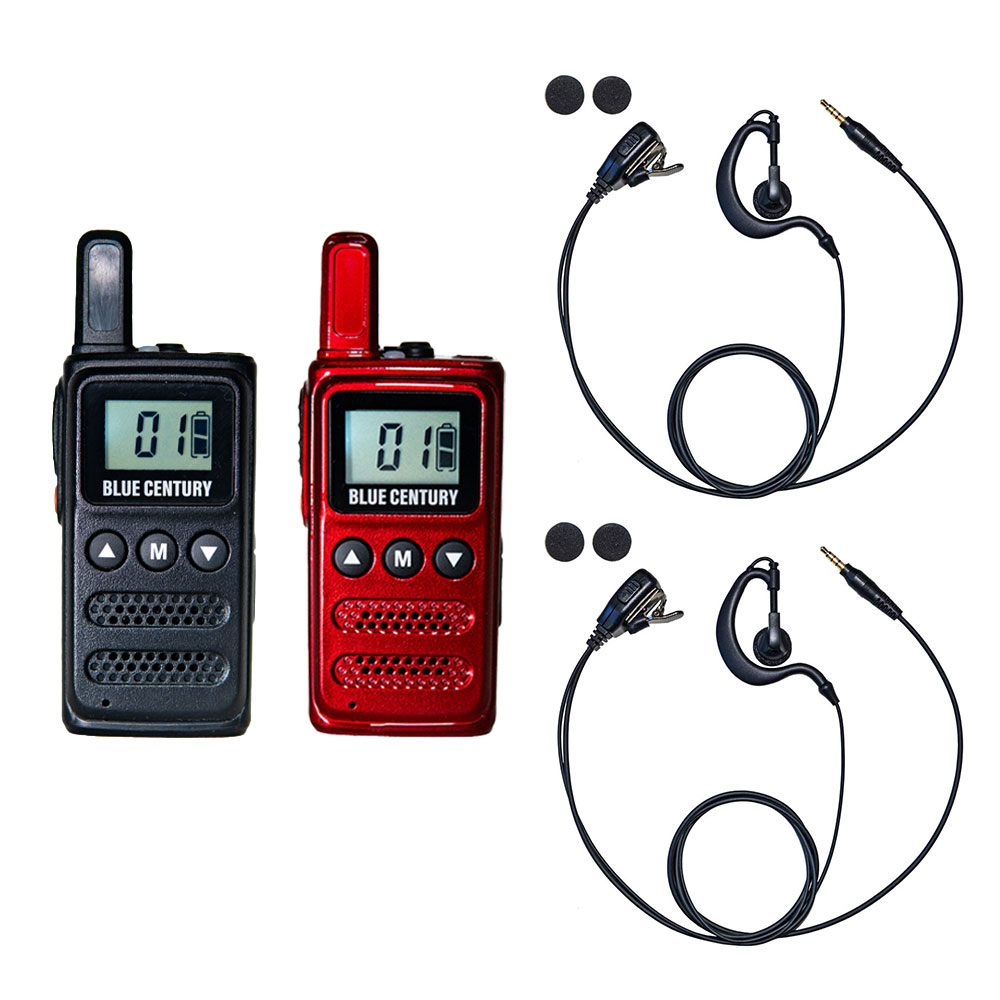 耳掛けイヤホンセット 2台セット 特定小電力トランシーバー BLUE CENTURY BC-23ChantyPlus ミックスカラー 超小型 最小級サイズ USB-C充電 インカム 無線機 ブルーセンチュリー 技適マーク有 免許不要 C008