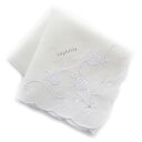 【5/9-5/16 ポイント2倍】sophisty ソフィスティ 刺繍入りハンカチ ホワイト