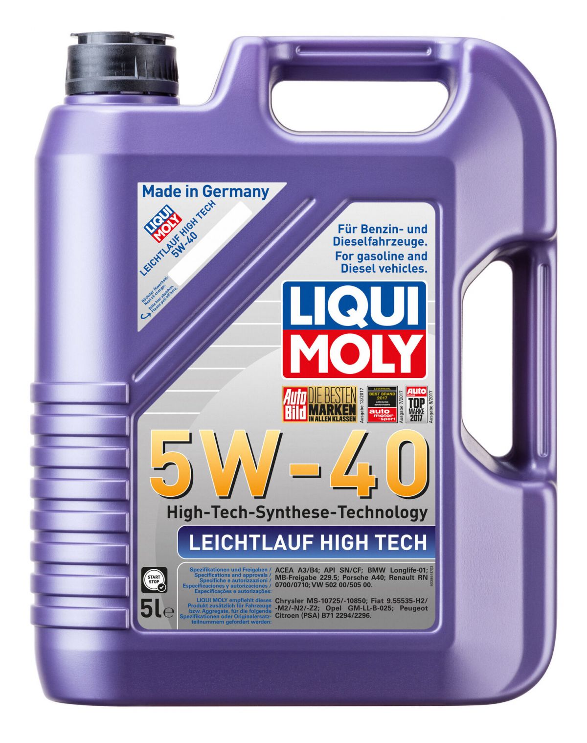 LIQUI MOLY エンジンオイル　ライヒトラウフ ハイテック　 5W40 20L 20927