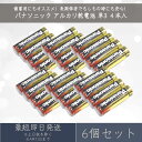 パナソニック アルカリ乾電池 4本入 6個セット 単3形 LR6T 長期保存 金パナ Panasonic