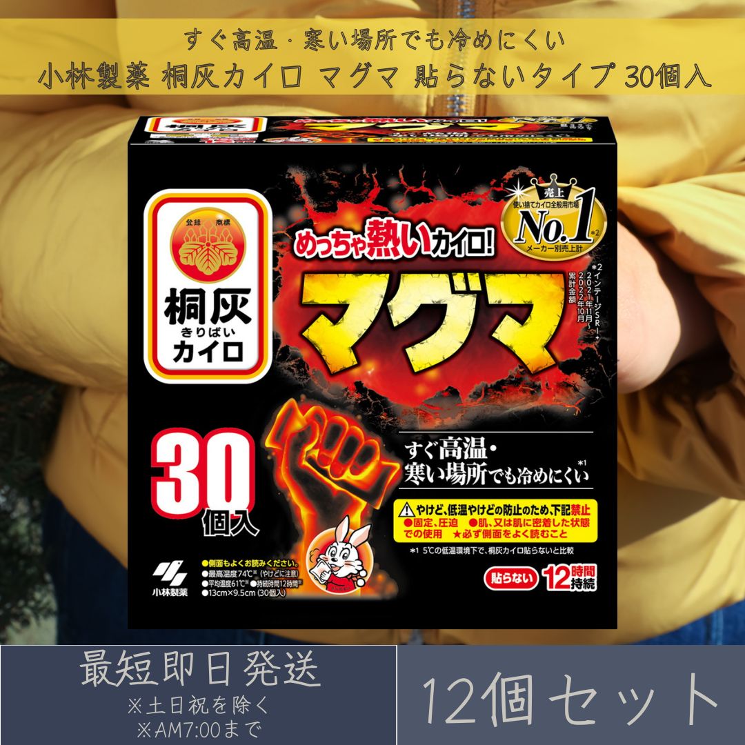 小林製薬 桐灰カイロ マグマ 貼らないタイプ 30個入 12個セット 寒さ対策 防寒 貼るカイロ 使い捨てカイロ カイロ 【ギフト対応】 【ソーシャルギフト対応】 プレゼント