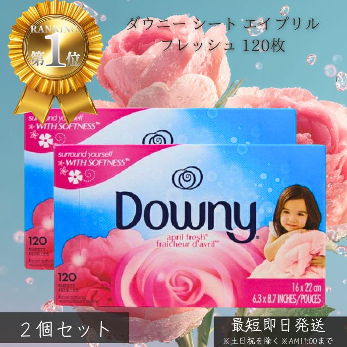 ダウニー シート エイプリルフレッシュ 120枚 ×2個セット │ 乾燥機用 柔軟剤 シート 衣類用 香り フレ..