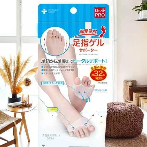 衝撃吸収 足指ゲルサポーター Dr.PRO ドクタープロ ニーズ 外反母趾 内反小趾 底マメ 足裏 ゲル サポーター 体重負担 軽減 男女兼用 フットケア