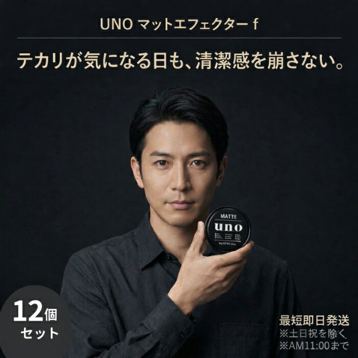 ウーノ マットエフェクター f 80g ×12個セット メンズ ベース用 テカリ対策 身だしなみ