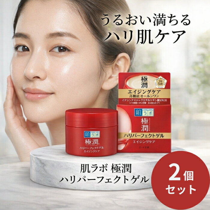ロート製薬 肌ラボ極潤ハリパーフェクトゲル 100g ×2個セット │ オールインワンジェル ナイアシンアミド シワ改善 シミ予防 スキンケア