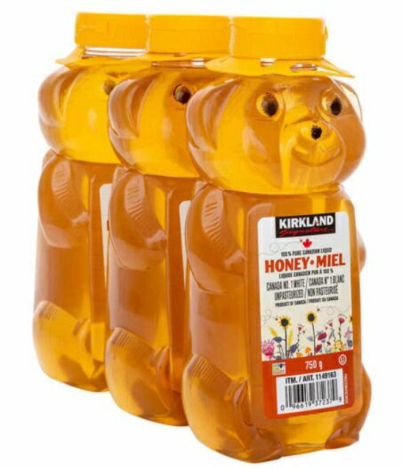 カークランド 750g×3本『ハチミツベアージャグ 3本』ハチミツ はちみつ 100％ ピュア 天然 くまさん 容器　調味料 ハニー ベア