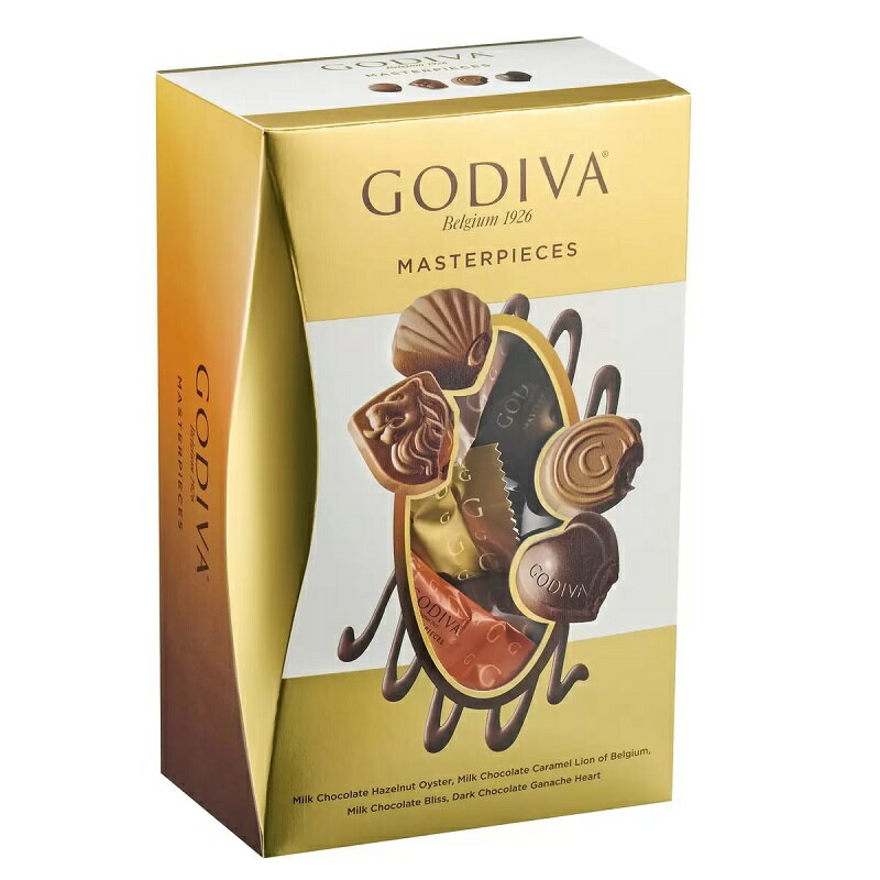 【送料無料】GODIVA 『メール便　ゴディバ 360g』 MASTERPIECES マスターピース シェアリングパック チョコレート 44～45個 ミルクチョコレート プラリネ トルコ 個包装 ダークチョコレート ガナッシュ キャラメル バレンタイン プレゼント ギフト ホワイトデー