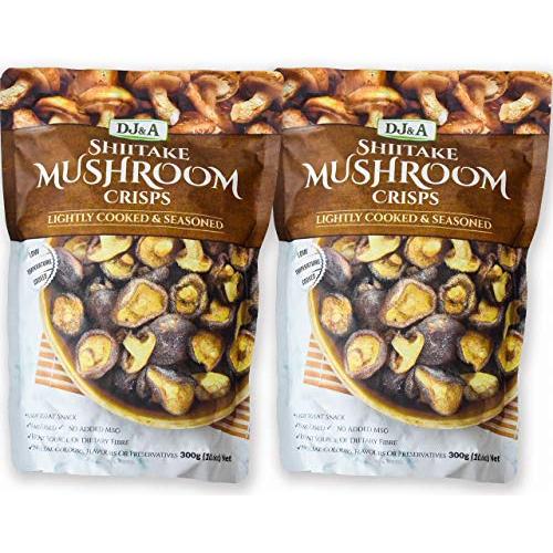 2袋セット【送料無料】DJ&A シイタケ マッシュルーム クリスプス 300g 『しいたけチップス　2個セット』 　Shiitake Mushroom　しいたけ マッシュルーム クリスプ お菓子　コストコ　通販