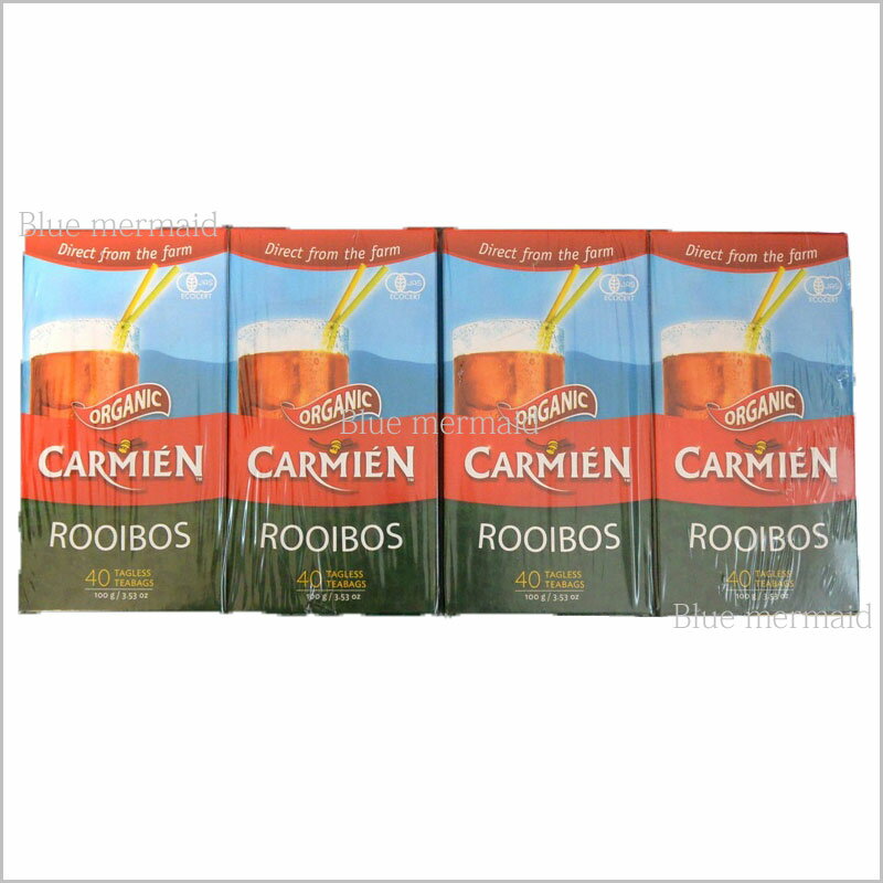 CARMIEN ORGANIC ROOIBOS 『ルイボスティー 160包』 ルイボスティー オーガニック 160袋 有機ルイボス茶 100g×4箱 40袋×4セット カーミエン オーガニック コストコ通販　ルイボス茶 健康茶 南アフリカ お茶 無香料 無着色　ノンカフェイン ルイボスティー 160包 160パック