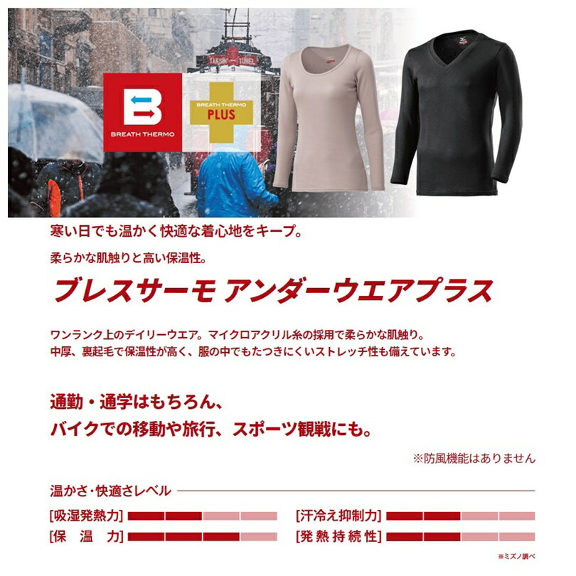 【ゆうパケットで全国送料無料!代金引換購入不可／配達日時指定不可】MIZUNO(ミズノ) ブレスサーモアンダーウエアプラス ハイネック長袖シャツ 男性用 [C2JA9642] ※安心のお荷物追跡番号有り