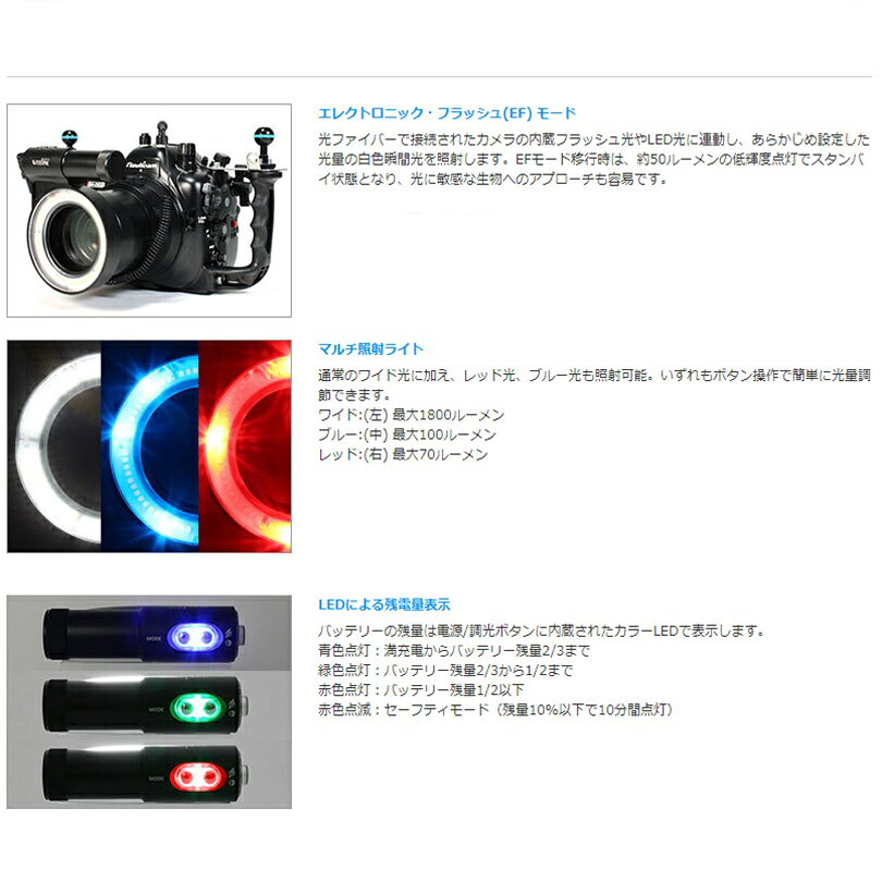 【全国送料無料！】Fisheye(フィッシュアイ) WEEFINE WF リングライト3018　ダイビング 水中ライト ハウジング [30479] ※ご注文後のキャンセルはお断りしております。 2