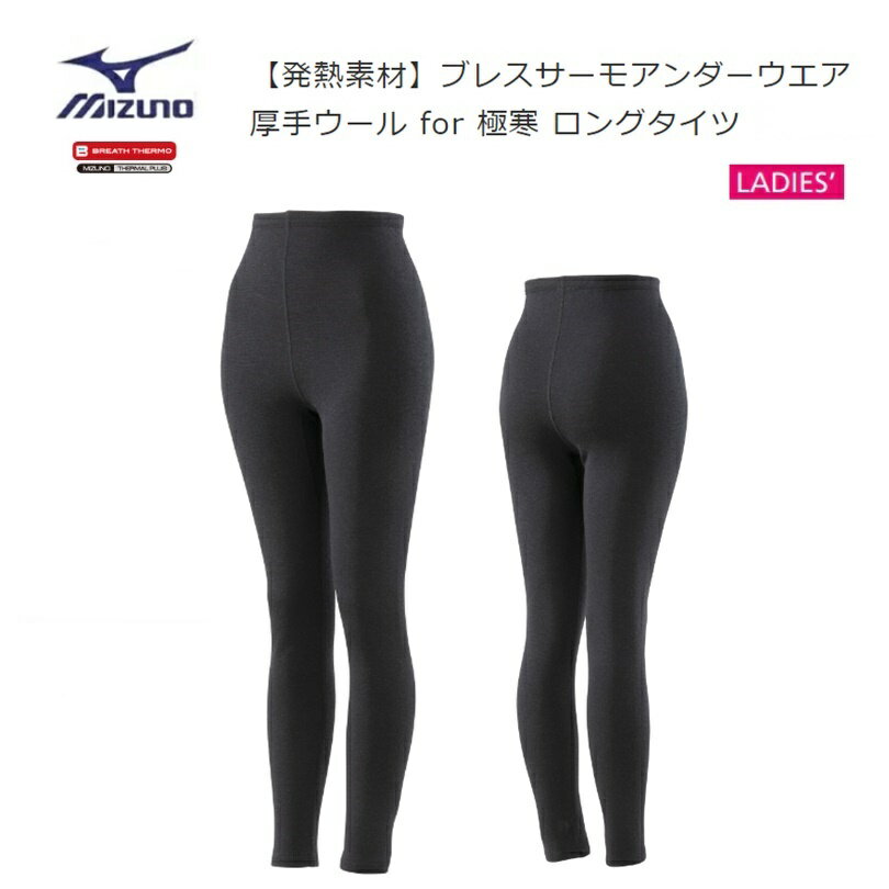 MIZUNO(ミズノ) ブレスサーモアンダーウエア 厚手ウール for 極寒 ロングタイツ レディース [C2JBA80209]