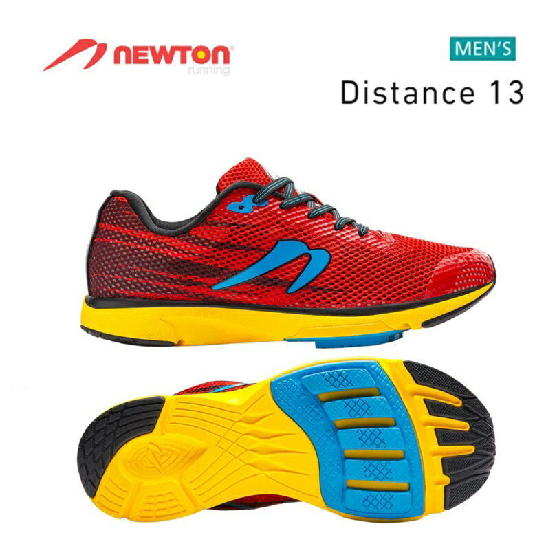 [日本全国送料無料！] NEWTON(ニュートン) メンズ ランニングシューズ Distance13 (ディスタンス13) Red/Yellow(レッド×イエロー) [M000524] ※返品・交換不可商品となります