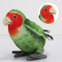 ［ハンサ］[7254］コザクラインコこざくらいんこ-rosy faced love birds-動物 ぬいぐるみ 鳥 インコ 小鳥【在庫一掃セール】