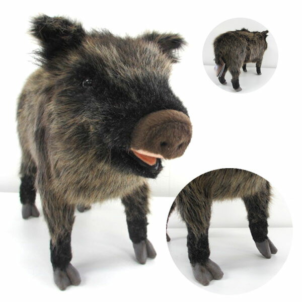 ハンサ 4092 イノシシhansa いのしし wild boar2019年 干支 猪 ジビエhansa HANSA リアルな動物のぬいぐるみ※沖縄 離島 海外は発送不可