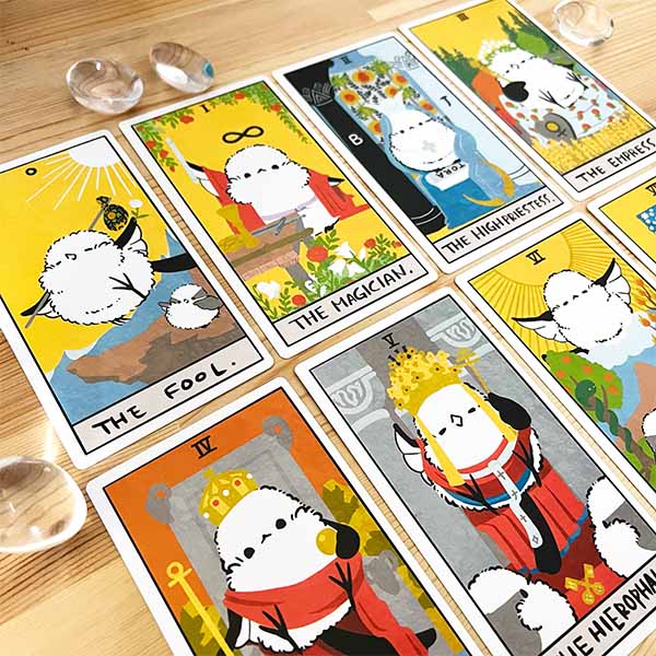 ぴよ手帖のシマエナガタロット【大アルカナ22枚セット】ぴよ手帖 タロット 北海道 小鳥 シマエナガ