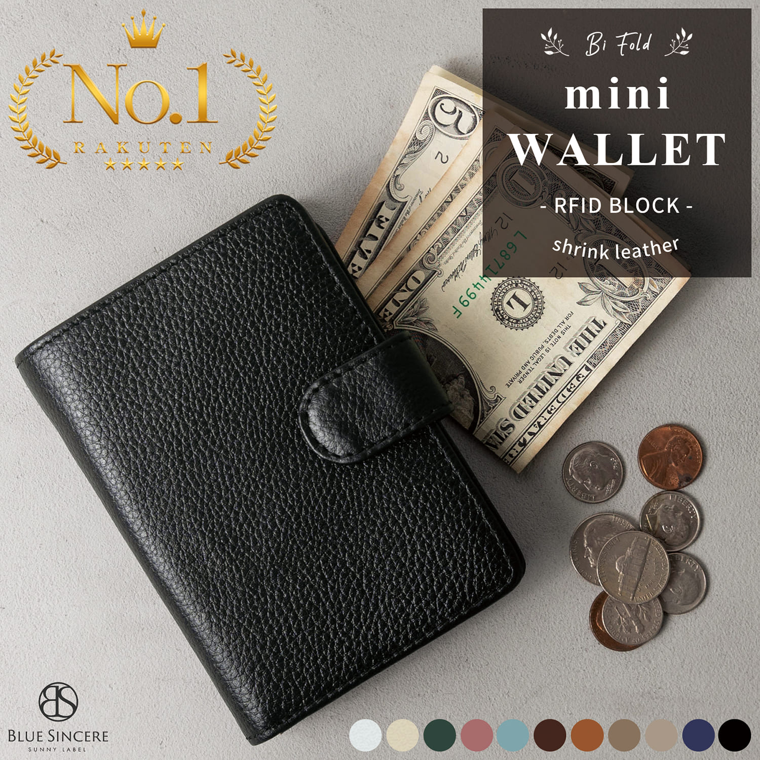 ブラック 折り財布 感謝価格 12cm Dakota BLACK LABEL ダコタブラックレーベル 二つ折り財布