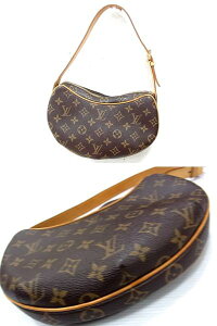 【】○フランス製○ルイヴィトンクロワッサンショルダーバッグポシェットLOUISVUITTONモノグラム柄レディースポッチ