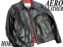 【中古】●AERO エアロレザー 馬革ホースハイドレザーライダースジャケット ハーフベルデッド 裏ツイードチェック 黒楽天スーパーSALExポイントアップ!店内...