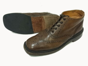 【中古】良品◇シップス別注◇トリッカーズ◇ウイングチップ メダリオン レザーシューズ 革靴 メンズ Tricker's /SHIPS イングランド製 人気モデル