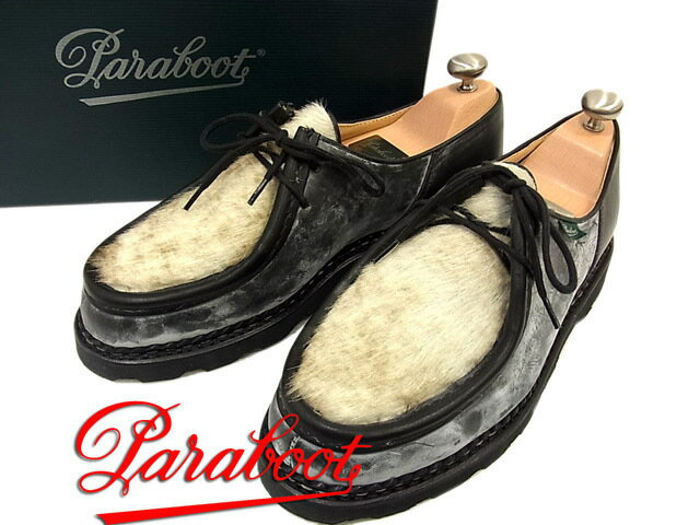 【未使用】◯パラブーツ ミカエル ポニー毛皮 レザー チロリアンシューズ レア限定品 シューツリー付 Paraboot EDIFICE購入