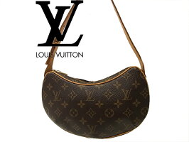 【】○フランス製○ルイヴィトンクロワッサンショルダーバッグポシェットLOUISVUITTONモノグラム柄レディースポッチ