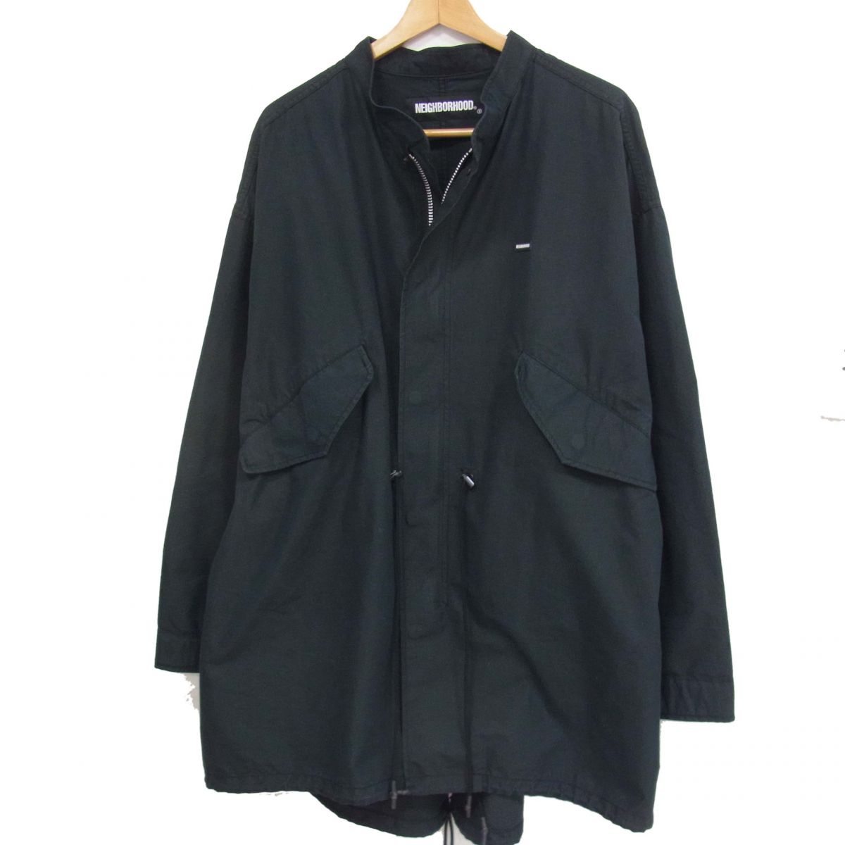 20AW☆NEIGHBORHOOD ネイバーフッド FISHTAIL/CN-COAT フィッシュテールコート モッズコート メンズ 日本製 Wジップ オーバーサイズ