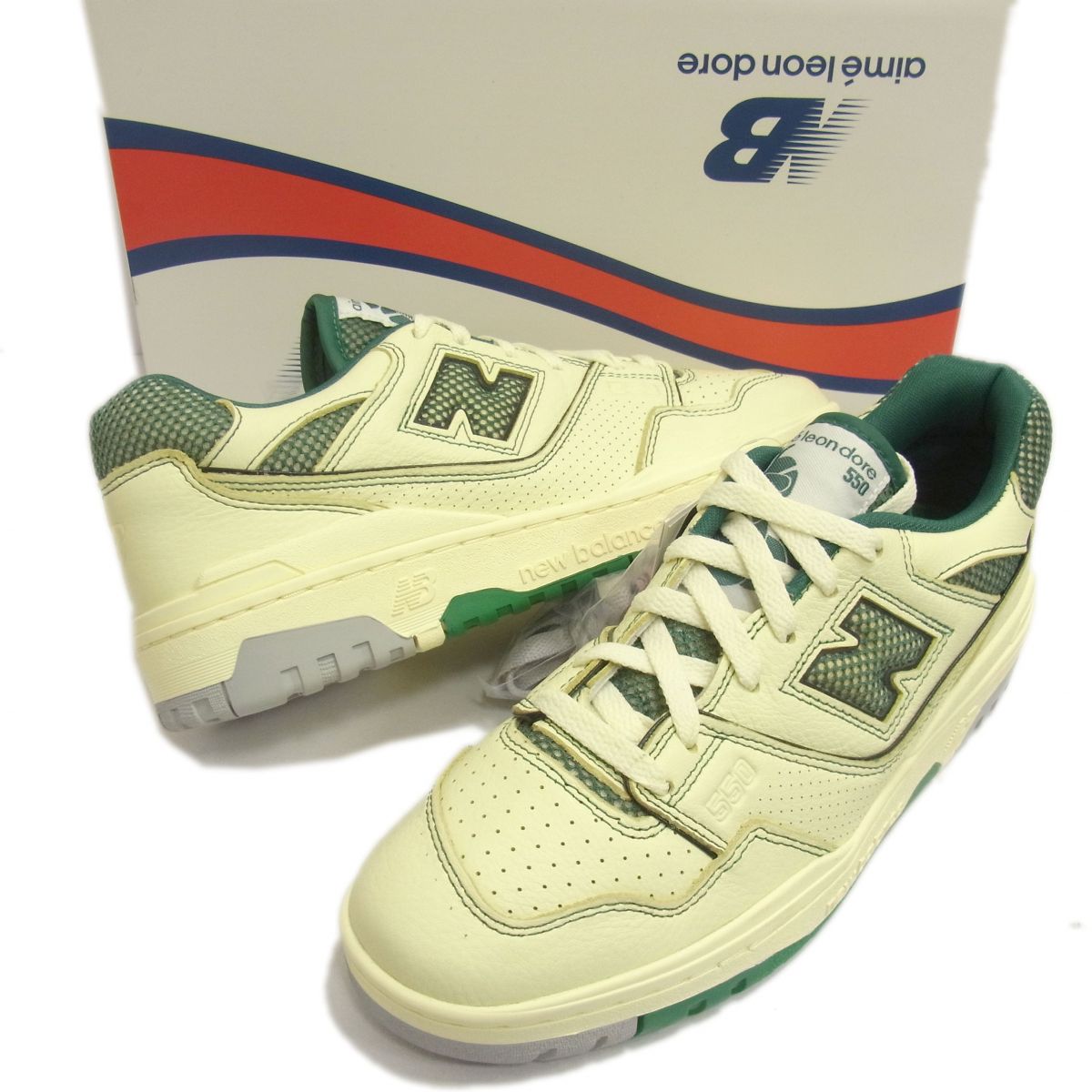 【未使用】☆エメレオンドレ×New Balance 550 スニーカー メンズ ローカット BB550AY1 箱付き 替え紐付...