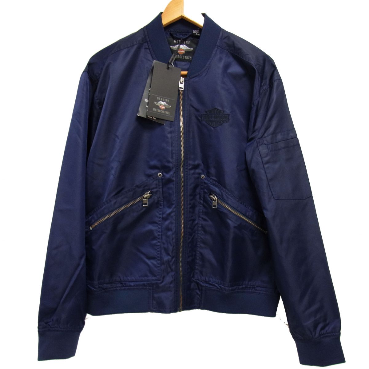 Rakuten - 【未使用】 ☆Harley Davidson ハーレーダビッドソン MA-1タイプ ボンバージャケット ジップジャケット ブルゾン メンズ