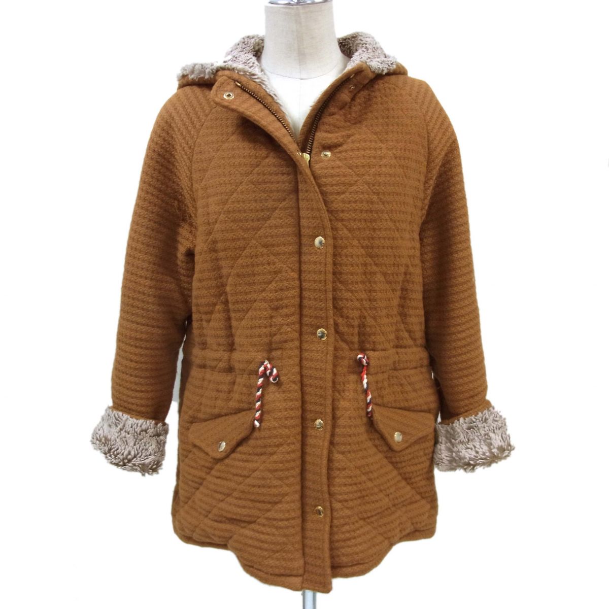 Rakuten - 【中古】◆MAISON KITSUNE メゾンキツネ フーデッド コート キルティング フード裏ボア レディース