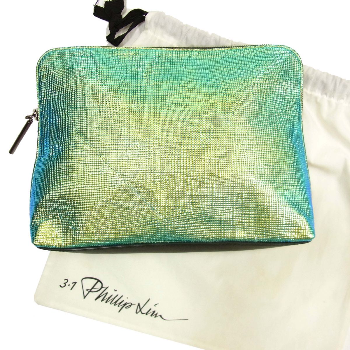 【中古】◆3.1 Phillip Lim クラッチバッグ 切替 セカンドバッグ 保存袋付き スリーワンフィリップリム レディース(4)