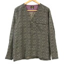 【中古】美品 ◆Needles ニードルズ V Neck Shirt - CU/C Geometric Jq. シャツ カーディガン ジャケット 日本製 総柄 ...