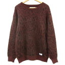 【中古】 22FW◆WACKO MARIA ワコマリア レオパード モヘア クルーネック セーター ニット 日本製 メンズ