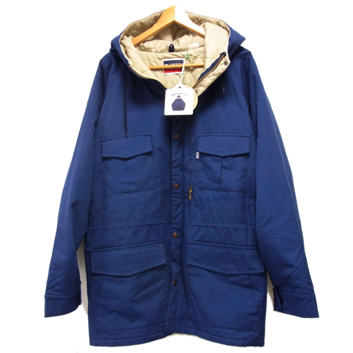 【未使用】☆LEVI'S Vintage Clothing バットウィング パーカ 中綿キルティング TALONジップ マウンテンパーカー 大きめサイズ