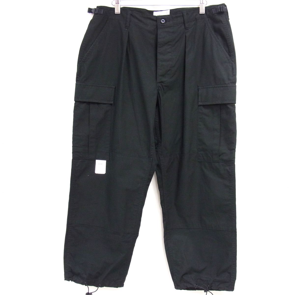 【中古】美品☆WTAPS ダブルタップス 23SS ミリタリー カーゴ トラウザーズ カーゴパンツ ブラック メンズ MILT2301 TROUSERS COTTON RIPSTOP