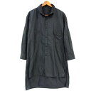 【中古】美品◆YOHJIYAMAMOTO +NOIR デザイン ロング ブラウス 長袖 ロングシャツ 日本製 ヨウジヤマモトプリュスノアール