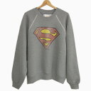 【未使用】◇COACHXDC SUPERMAN クルーネック ラグランスウェットシャツ トレーナー 杢グレー コーチ×ディーシー スーパーマン(4)