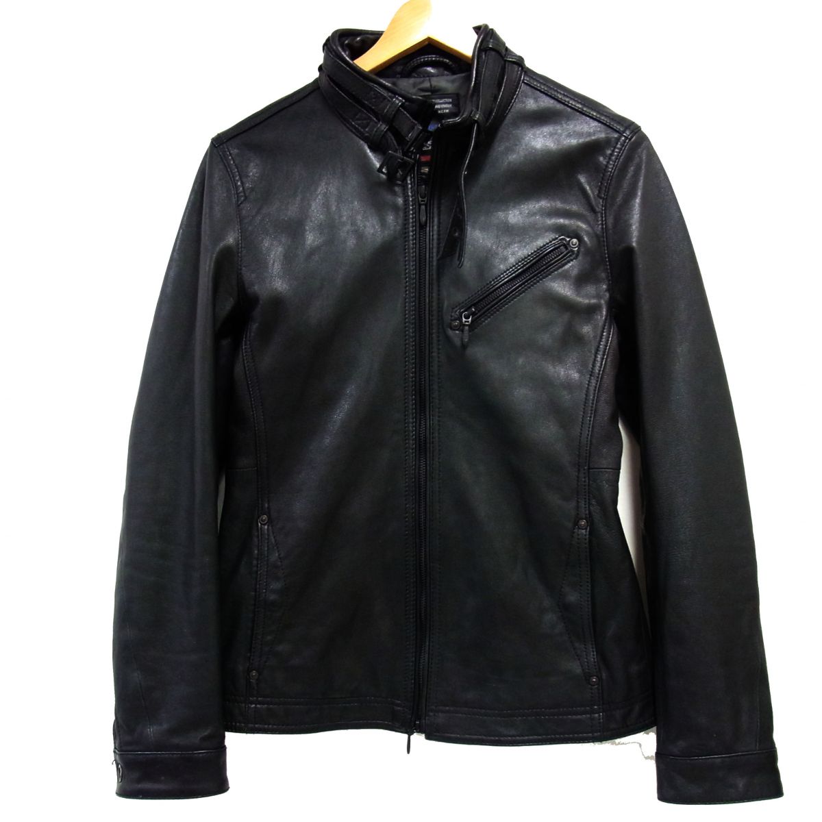 NICOLE CLUB FOR MEN やぎ革 シングル ライダース ジャケット 美品 Nicole club ラムレザー シングル ライダース ジャケット 【公式