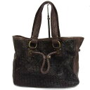 【中古】☆russet ラシット ハラコ編み込み レザーハンドバッグ トートバッグ レディース 鞄 本革
