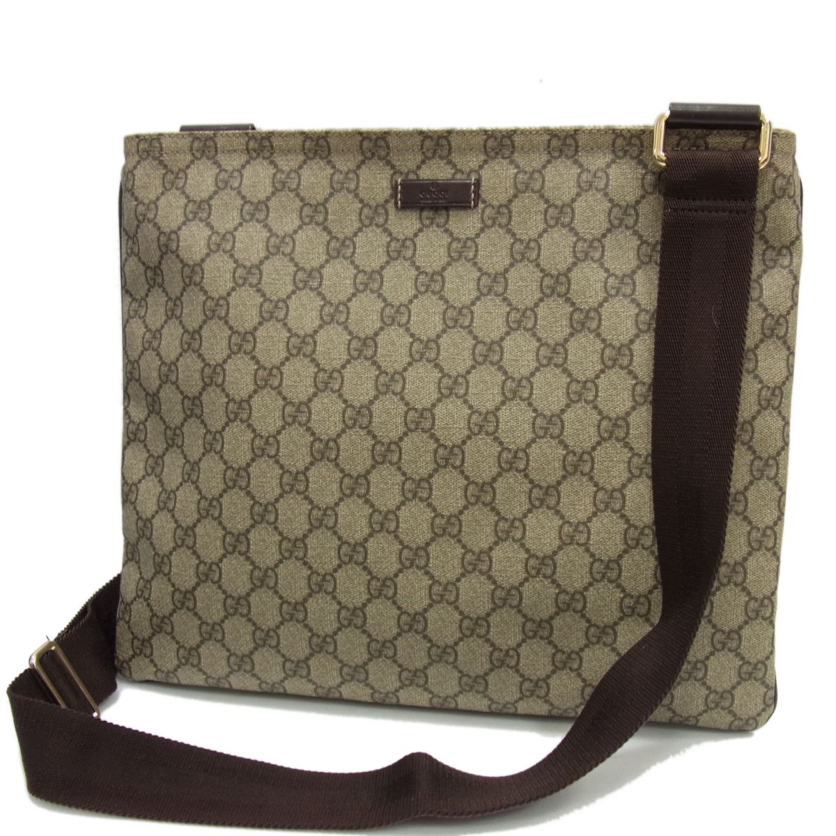 Rakuten - 【中古】☆GUCCI グッチ GGスプリーム ショルダーバッグ クロスボディ 斜め掛 スリム メッセンジャーバッグ 男女兼用 メンズ レディース イタリア製