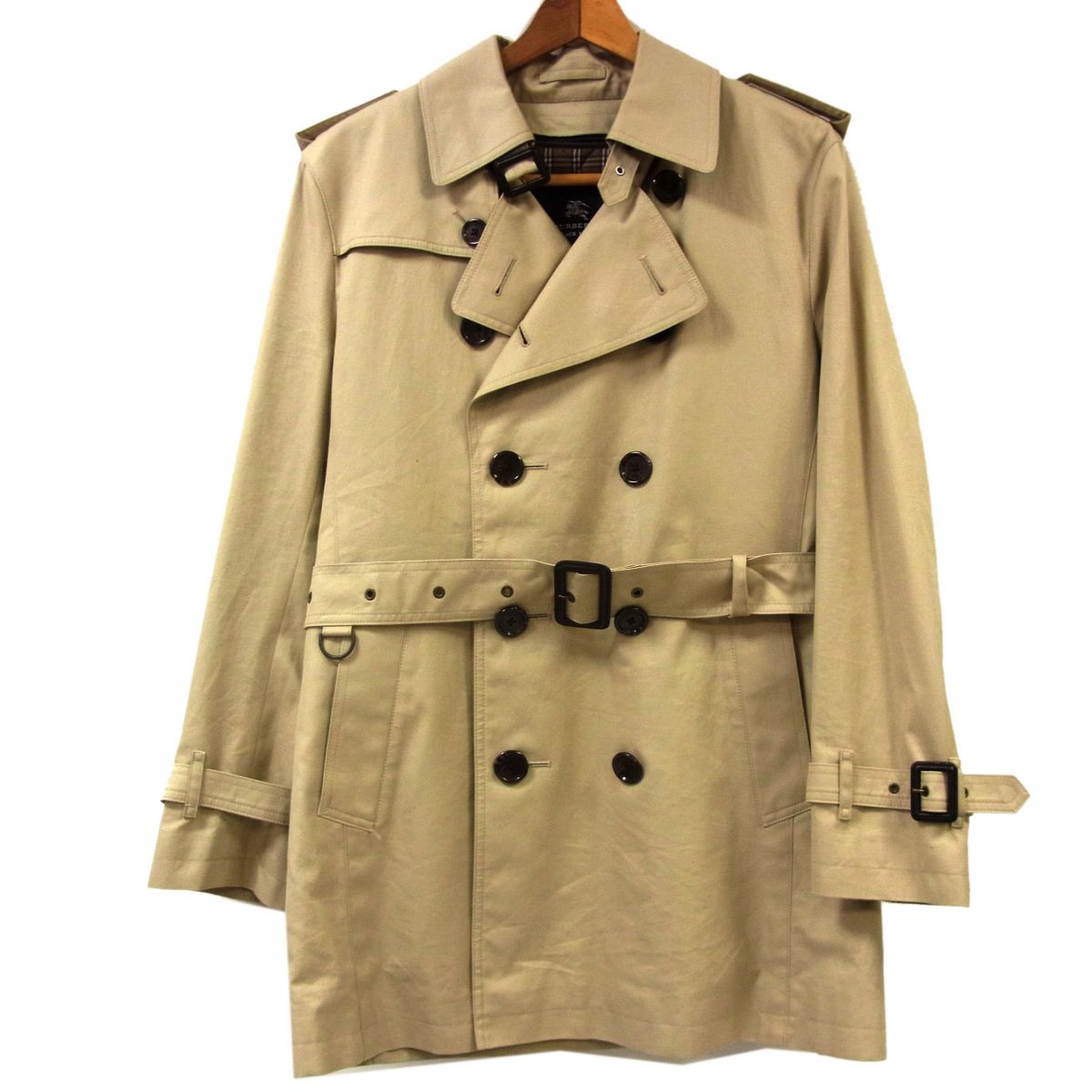 【美品✨】バーバリーブラックレーベル トレンチコート ライナー付 千鳥格子柄 バーバリーブラックレーベル トレンチコート シングル 千鳥格子柄 XL