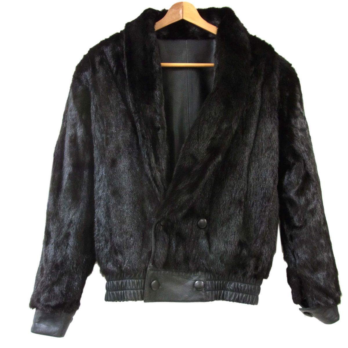 新品未使用 2WAY メンズ ミンク 毛皮 コート 本革 ケース付 ミンク（メンズファッション）の通販
