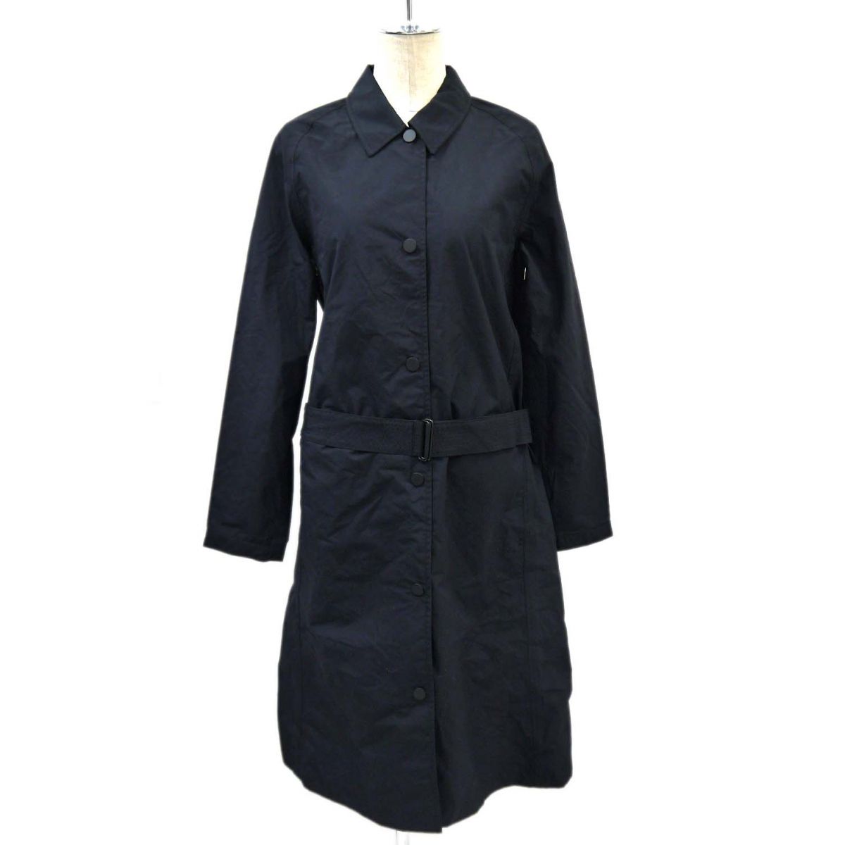 【美品】UNIQLO ルメール 黒 ロングコート L UNIQLO - ユニクロルメール ウールカシミヤローブコート M ネイビーの