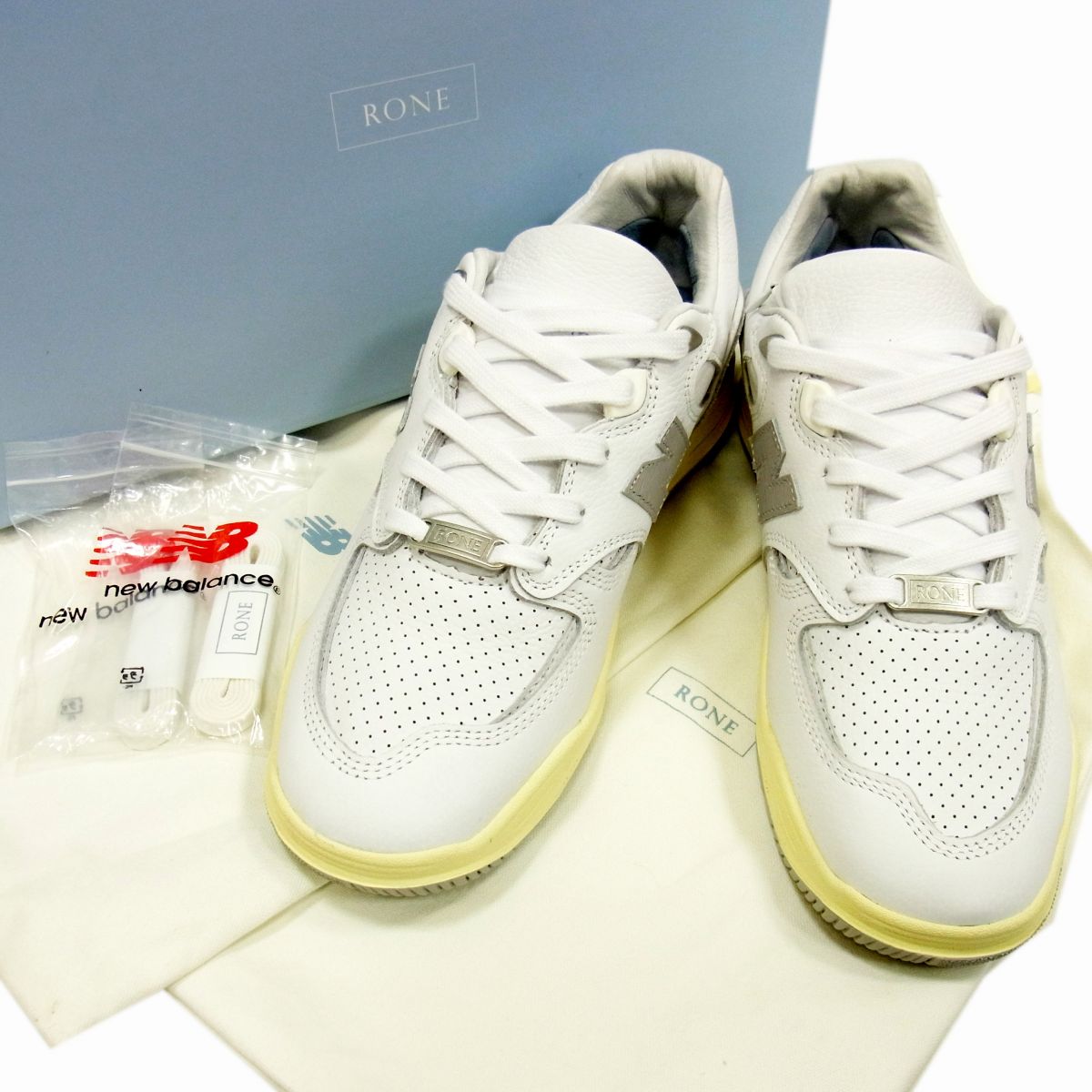 【未使用】23年 限定モデル◇RONE×NEW BALANCE ヌメリック ティアゴ レモス 1010 スニーカー シューレース 箱付 ローン×ニューバランス