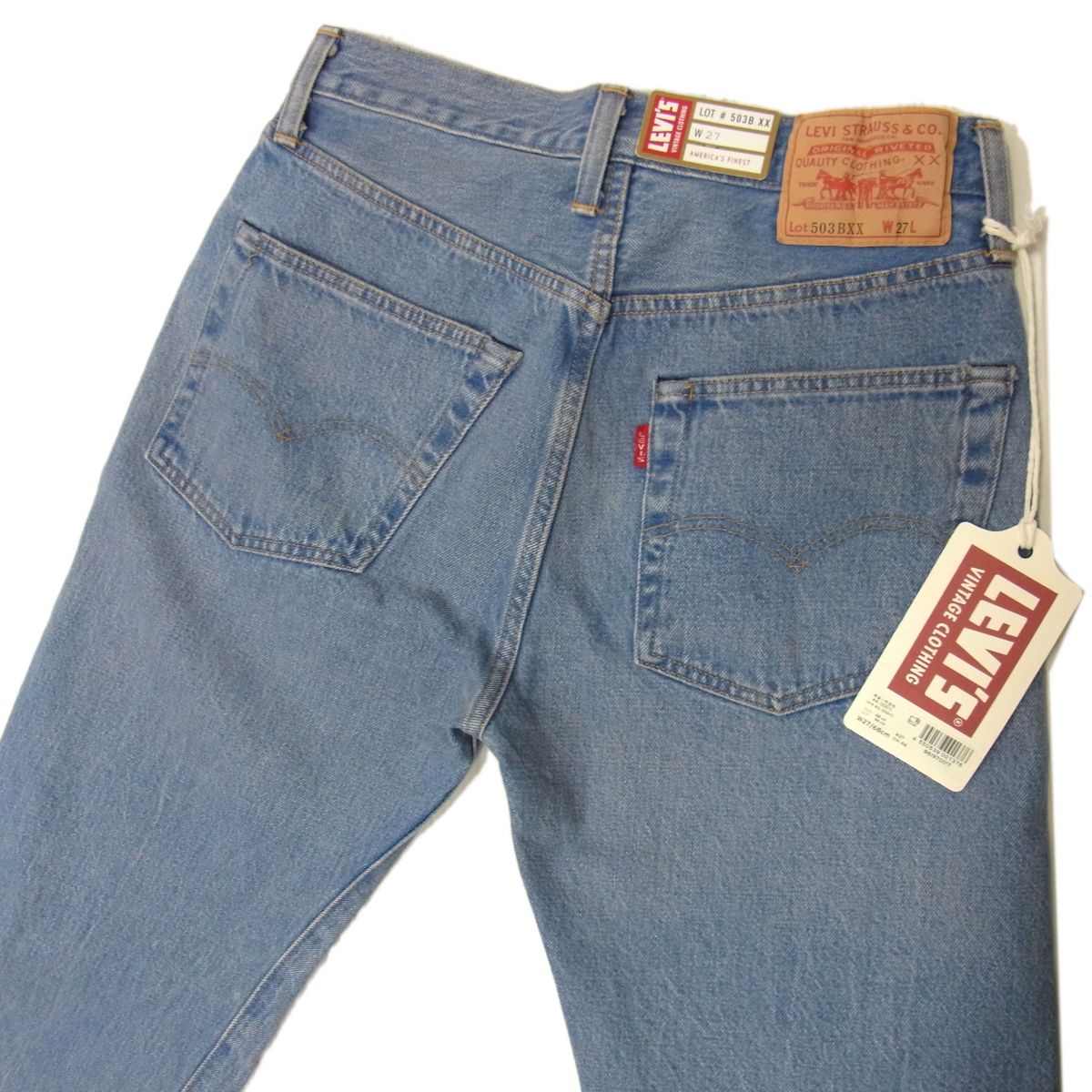 【未使用】☆LEVI S VINTAGE CLOTHING リーバイス 503BXX 60s復刻 LVC BIG-E セルビッチ デニムパンツ ジーンズ 日本製 ボタンフライ