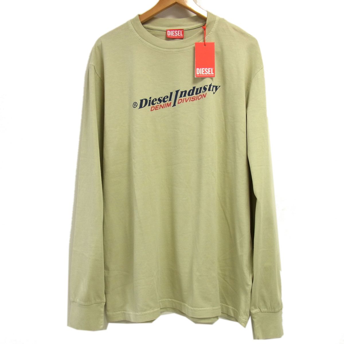 Rakuten - 【未使用】☆DIESEL ディーゼル クルーネック 長袖 Tシャツ ロンT ロゴプリント 大きめサイズ XXL メンズ