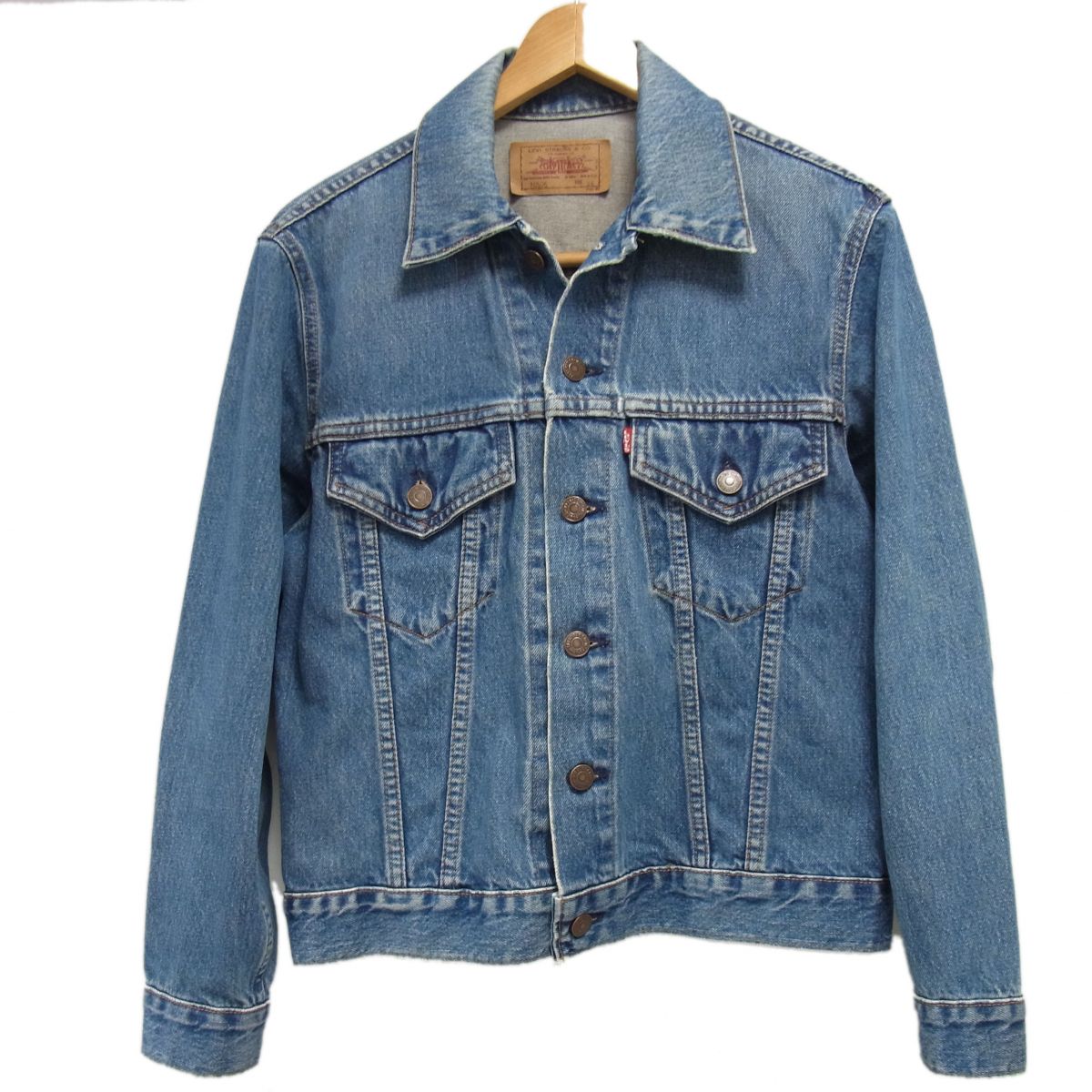 【中古】USA製 90s☆LEVI'S リーバイス ジージャン 96年8月製 デニムジャケット Gジャン トラッカージャケット 4th 刻印715 70505-0217 米国製
