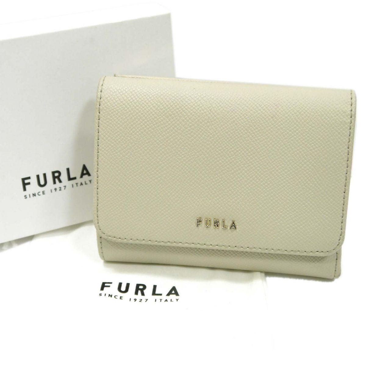 Rakuten - 【中古】◆FURLA フルラ 三つ折り財布 クラシック M トリフォールド レザーウォレット 本革 箱付き PS75CL0 レディース