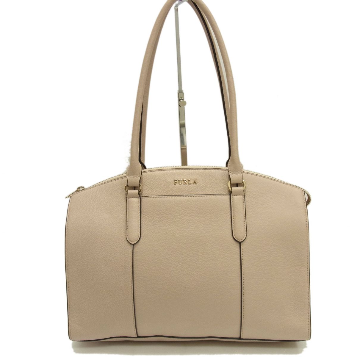 Furla - 【中古】☆FURLA フルラ LEA レザーショルダーバッグ レザートートバッグ レディース 肩掛け可 通勤 通学 ゴールド金具 本革